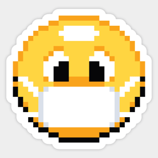 Masked Pixel Emoji Sticker